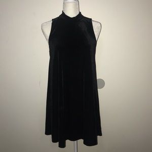 Velvet mock neck dress